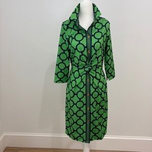 Gretchen Scott Blue/Green  Twist & Shout Dress Size Small